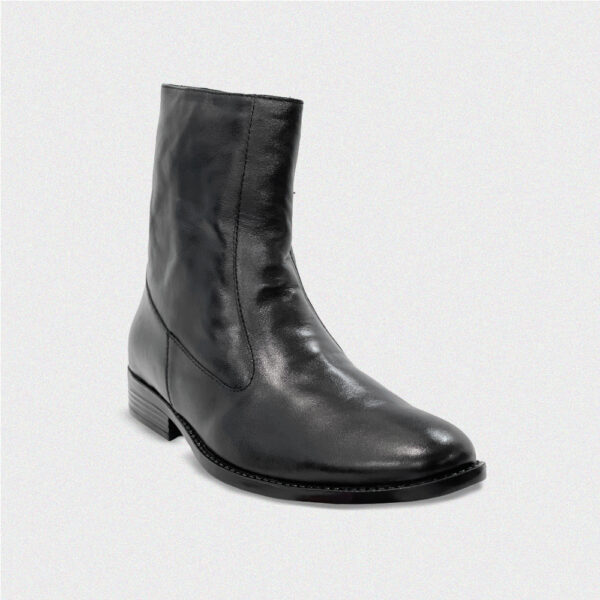 Premium Leather Side Zip-Boots