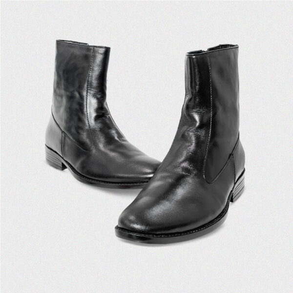 Premium Leather Side Zip-Boots